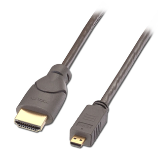 Lindy MicroHDMI - HDMI HEC -  0,5 m HDMI Kabel m/Ethernet Sort 4K